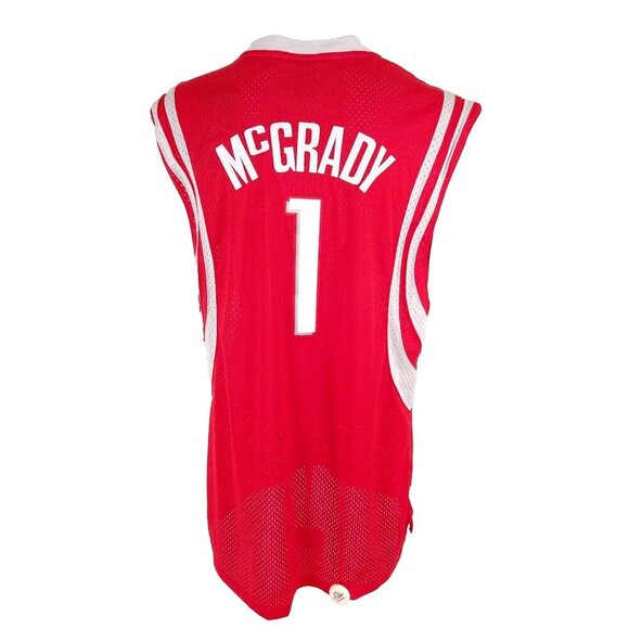 NBA Reebok Houston Rockets Tracy McGrady #1 Swingman Jersey XL Red Sewn NWT - Picture 7 of 13